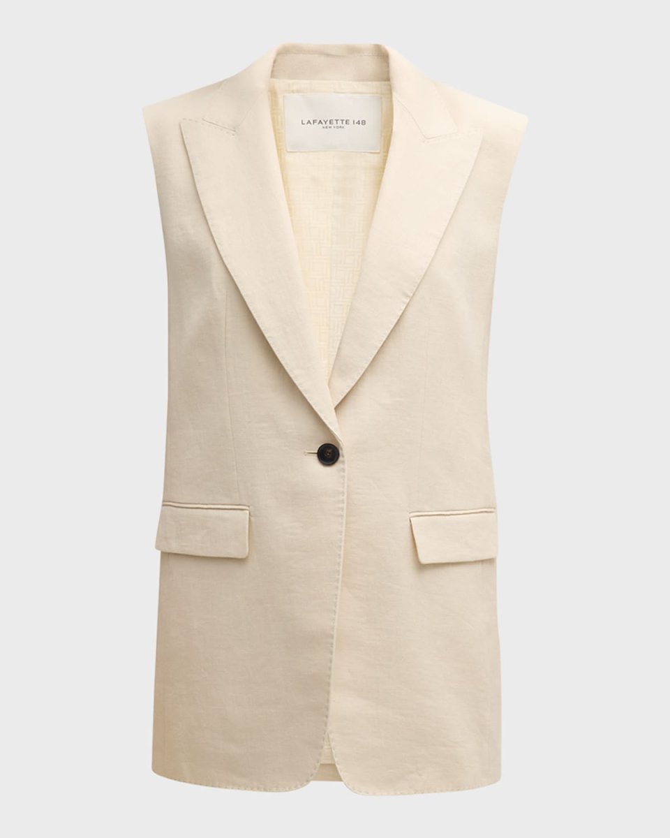 Single-Button Pick Stitch Vest
